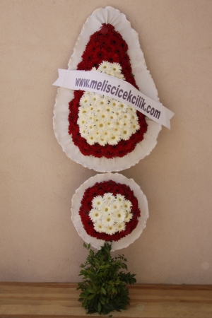 Double Red - White Wedding Wreath